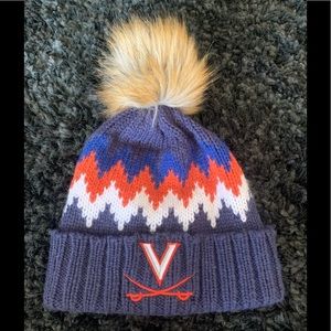 Virginia Cavaliers New Era Static Cuffed Knit Hat with Pom